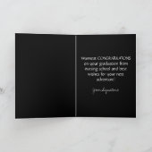 Chic Black White Neurse Afstuderen gefeliciteerd Kaart (Binnen)