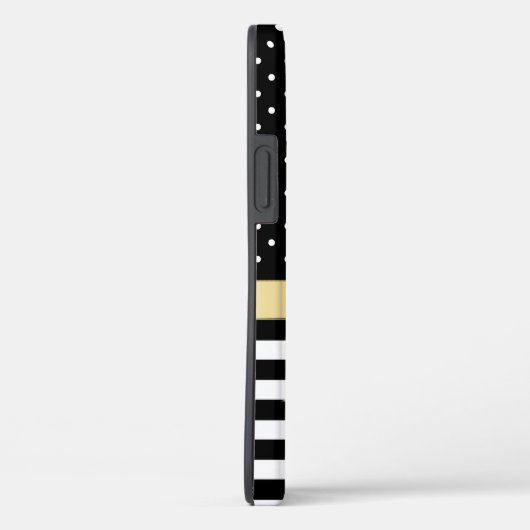 Chic Black & White Patronen Case-Mate iPhone Case (Achterkant / Rechts)