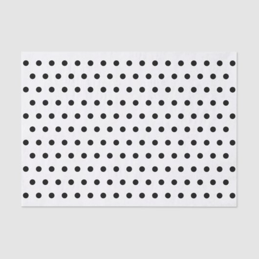 Chic Black White Polka Dots Cool Pattern Gift Wrap Tissuepapier (Voorkant)