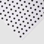 Chic Black White Polka Dots Cool Pattern Gift Wrap Tissuepapier (Detail)
