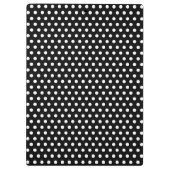 Chic Black White Polka Dots Hot Pink gepersonalise Klembord (Achterkant)