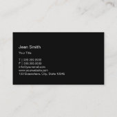 Chic Black & White Polka Dots Visitekaartje (Achterkant)