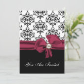 Chic Black & White Rehearsal Dinner Invitation Kaart (Staand voorkant)