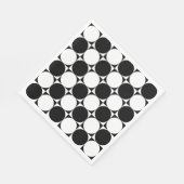 Chic Black White Seventies Circles Squares Patroon Servet (Hoek)