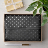 Chic Black & White Small Polka Dots Tissuepapier (Geschenk)