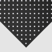 Chic Black & White Small Polka Dots Tissuepapier (Detail)