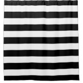 Chic Black & White Stripes Douchegordijn (Voorkant)