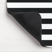 Chic Black & White Stripes Muismat (Hoek)