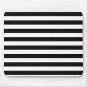 Chic Black & White Stripes Muismat (Voorkant)