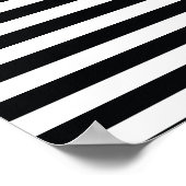 Chic Black & White Stripes Poster (Hoek)