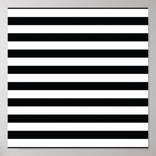 Chic Black & White Stripes Poster (Voorkant)