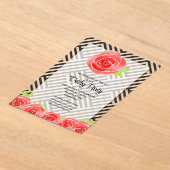 Chic Black White Stripes Rozen Derby Horse Acryl Uitnodigingen (Laagn)