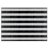 Chic Black & White Stripes Snijplank (Voorkant)