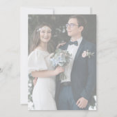 Chic Black & White Vellum Effect Photo Wedding Kaart (Achterkant)