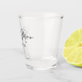 Chic Black White Wedding Modern Custom Best Man Shot Glas (Rechts)