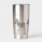 Chic Black White Zebra's Geïsoleerde Drinkbeker (Links)