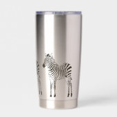 Chic Black White Zebra's Geïsoleerde Drinkbeker (Achterkant)