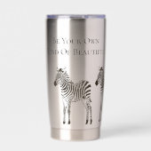 Chic Black White Zebra's Geïsoleerde Drinkbeker (Voorkant)
