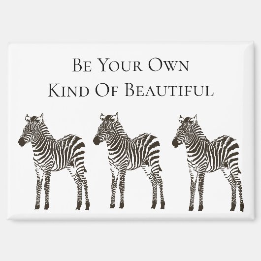 Chic Black White Zebra's Magneet (Voorkant)