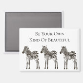 Chic Black White Zebra's Magneet (Voorkant / Achterkant)