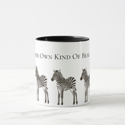 Chic Black White Zebra's Mok (Midden)