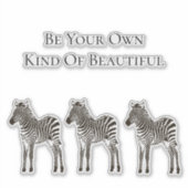 Chic Black White Zebra's Sticker (Voorkant)