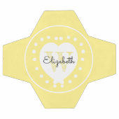 Chic Black Yellow Initiaal Monogram White Heart Voetbal (Enkel)
