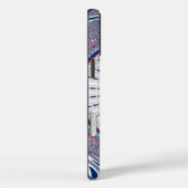 Chic blauw abstract kunst ontwerp Case-Mate iPhone case (Achterkant / Rechts)