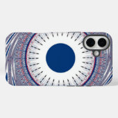 Chic blauw abstract kunst ontwerp Case-Mate iPhone case (Achterkant (horizontaal))