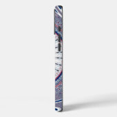 Chic blauw abstract kunst ontwerp Case-Mate iPhone case (Achterkant / Links)