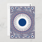 Chic-blauw Briefkaart (Voorkant / Achterkant)