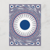 Chic-blauw Briefkaart (Voorkant)