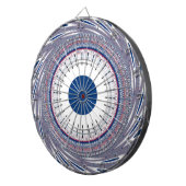 Chic-blauw Dartbord (Voorkant Rechts)
