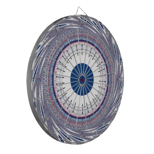 Chic-blauw Dartbord (Voorkant Links)