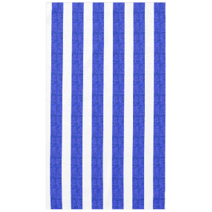 Chic Blauw Geometrische Strepen Tafelkleed
