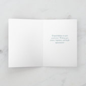 Chic Blauw Goud Abstract Afstuderen Kaart (Binnen)