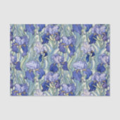 Chic blauw Iris patroon Tissuepapier (Voorkant)