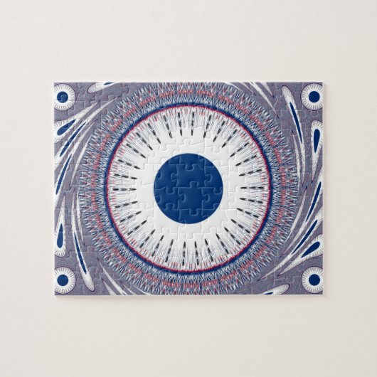 Chic-blauw Legpuzzel (Horizontaal)