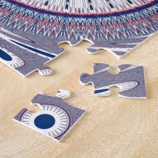 Chic-blauw Legpuzzel (Zijkant)