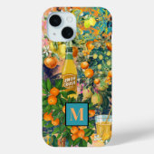 Chic Blauw Oranje Siciliaans Citrus Collage Case-Mate iPhone Case (Achterkant)