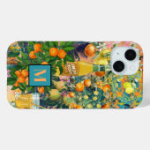 Chic Blauw Oranje Siciliaans Citrus Collage Case-Mate iPhone Case (Achterkant (horizontaal))