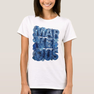 Chic Blauw PRACHTIG Artistiek Motief T-shirt