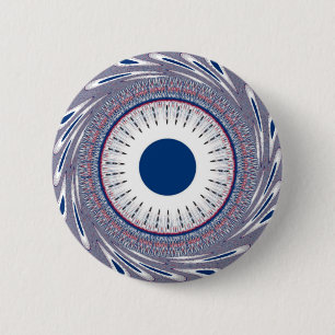 Chic-blauw Ronde Button 5,7 Cm