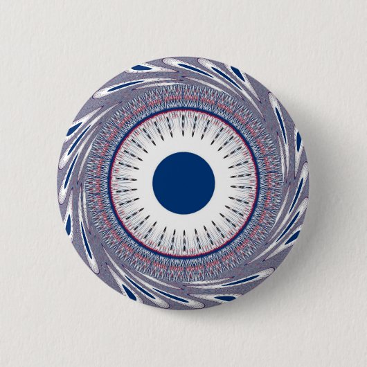Chic-blauw Ronde Button 5,7 Cm (Voorkant)