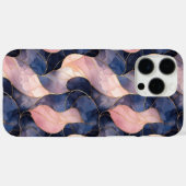 Chic Blauw Roze Abstract Case-Mate iPhone Case (Achterkant (horizontaal))