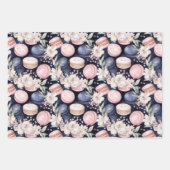 Chic Blauw Roze Abstract Inpakpapier Vel (Voorkant 2)