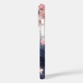 Chic Blauw Roze Bloemen Parijs Eiffeltoren Case-Mate iPhone Case (Achterkant / Links)