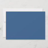 Chic Blauw Roze Waterverf Bloemendiner Kaart (Achterkant)