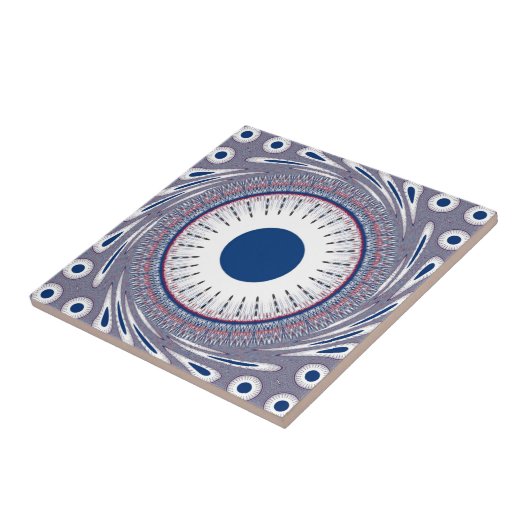 Chic-blauw Tegeltje (Zijkant)