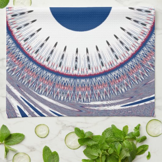 Chic-blauw Theedoek (Gevouwen)